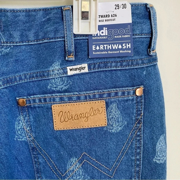 WRANGLER PAISLEY PRINT WESTWARD 626 HIGH RISE BOOTCUT JEANS 29 - Picture 4 of 8